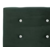 Cama con colchón de terciopelo verde 120x200 cm