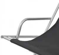 Tumbonas reclinables 2 unidades acero negro