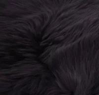 Alfombra de piel de oveja gris oscuro 60x180 cm