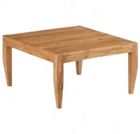 Mesa de centro de madera maciza de acacia 80x80x41