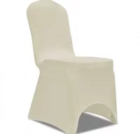 Funda de silla elástica 18 unidades color crema