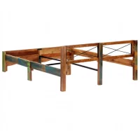 Estructura de cama de madera maciza reciclada 160x