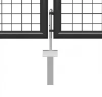 Puerta de jardín de acero gris antracita 500x175 c
