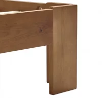 Estructura de cama madera maciza pino marrón claro