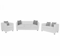 Set de sofás de 2 y 3 plazas y sillón de cuero art