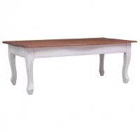 Mesa de centro de madera maciza de caoba blanco 12