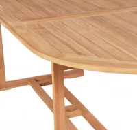 Mesa de jardín de madera de teca maciza 180x90x75
