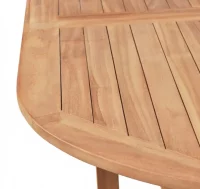 Mesa de jardín de madera de teca maciza 180x90x75