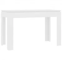 Mesa de comedor de aglomerado blanco 120x60x76 cm