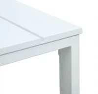 Set mesa y sillas de jardín 3 pzas HDPE blanco asp