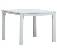 Set mesa y sillas de jardín 3 pzas HDPE blanco asp