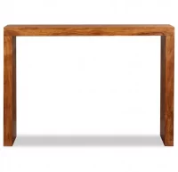 Mesa consola de madera maciza acabado de sheesham