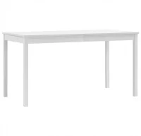 Mesa de comedor de madera de pino blanco 140x90x73