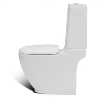 Juego de váter WC y bidé de cerámica blanca
