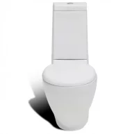 Juego de váter WC y bidé de cerámica blanca