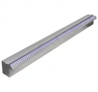 Fuente cascada rectangular LED piscina acero inoxi