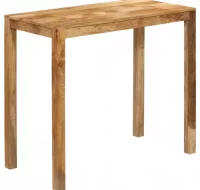 Mesa de bar de madera maciza de mango 120x60x108 c