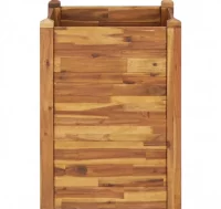 Jardinera de madera maciza de acacia 60x60x84 cm