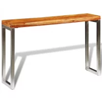 Mesa consola de madera de sheesham maciza y patas