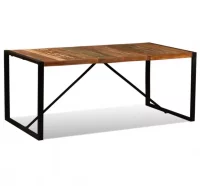 Mesa de comedor de madera maciza reciclada 180 cm