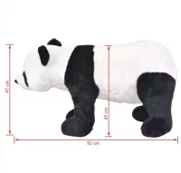 Panda de peluche de pie negro y blanco XXL