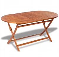 Mesa de jardín madera maciza de acacia 160x85x75 c