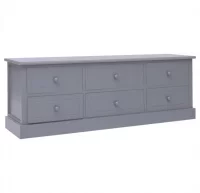 Mueble para TV de madera gris oscuro 115x30x40 cm