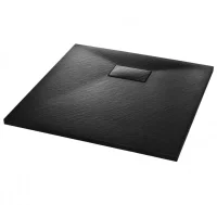 Plato de ducha SMC negro 80x80 cm