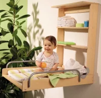 Estante cambiador de pared Jungle Baby natural