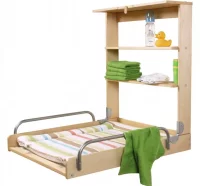 Estante cambiador de pared Jungle Baby natural