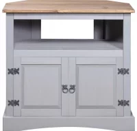 Mesa consola Corona Range pino mexicano gris 80x43