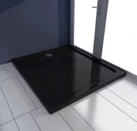 Plato de ducha rectangular ABS negro 80x90 cm
