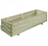 Jardinera rectangular madera 120x40x30 cm