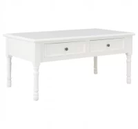 Mesa de centro de madera blanca 100x55x45 cm