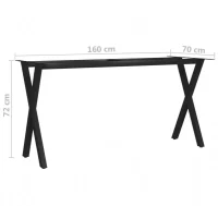 Estructura de mesa de comedor en forma de X 160x70