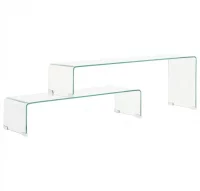 Set mesas de centro 2 pzas vidrio templado 90x30x2
