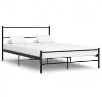 Estructura de cama de metal negro 160x200 cm