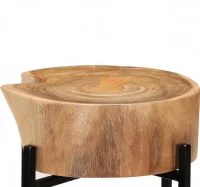 Mesa auxiliar de madera maciza de acacia 2 unidade