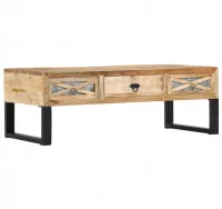 Mesa de centro de madera maciza de mango 110x50x38