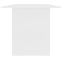 Mesa de comedor de aglomerado blanco 180x90x76 cm