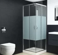 Mampara de ducha con vidrio de seguridad 90x80x180