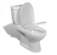 Inodoro blanco con cisterna