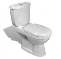 Inodoro blanco con cisterna