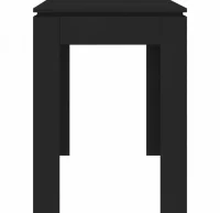 Mesa de comedor de aglomerado negro 120x60x76 cm