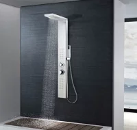 Sistema de panel de ducha acero inoxidable cuadrad