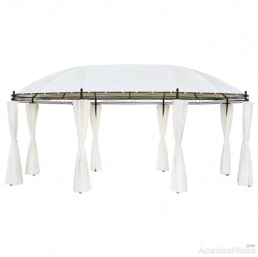 Cenador blanco crema 530x350x265 cm