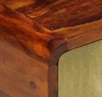 Mesa de centro madera maciza de sheesham y dorados