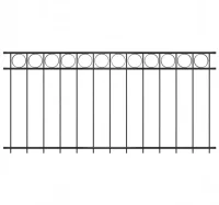 Panel de valla de acero 1,96x1 m negro
