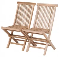 Mesa y sillas de jardín plegables 3 pzas madera ma