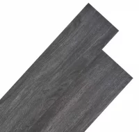 Lama para suelo de PVC 5,26 m² 2 mm negro y blanco